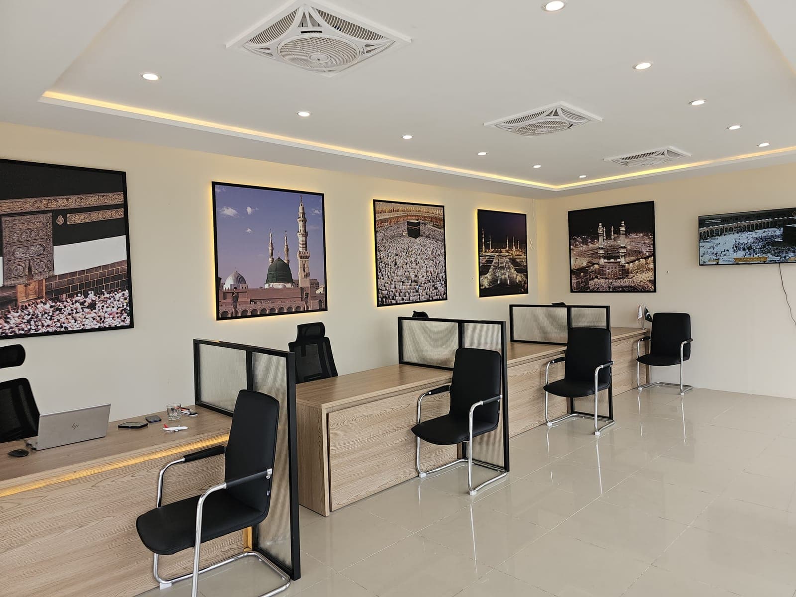 Inside the Hisar Travel Pakistan office at Century Tower, Kalma Chowk, Lahore